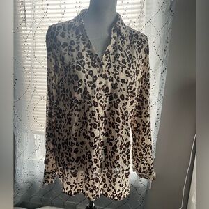 Maurice’s Leopard Print Button-Up Blouse
